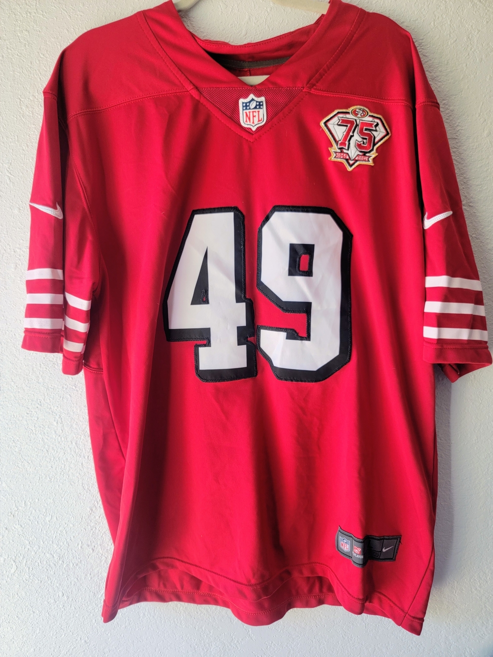 Nike San Francisco 49ers #49 Red NFL Jersey